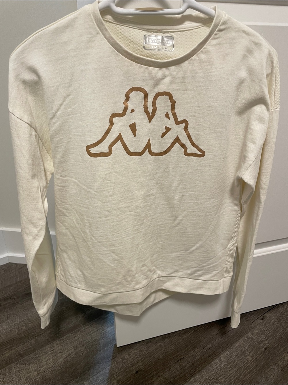Kappa Cream Sweatshirt with Tan Logo